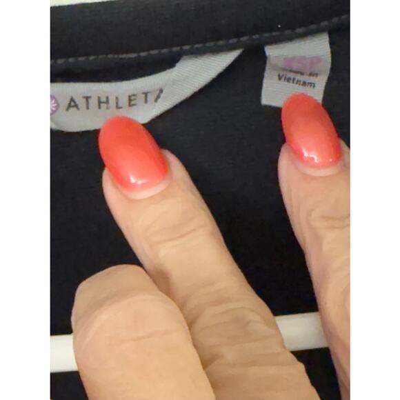 ATHLETA Strata Stretch Ponte Dress Style 918982 Black Travel Short Sleeve Sz XSP - Picture 8 of 9